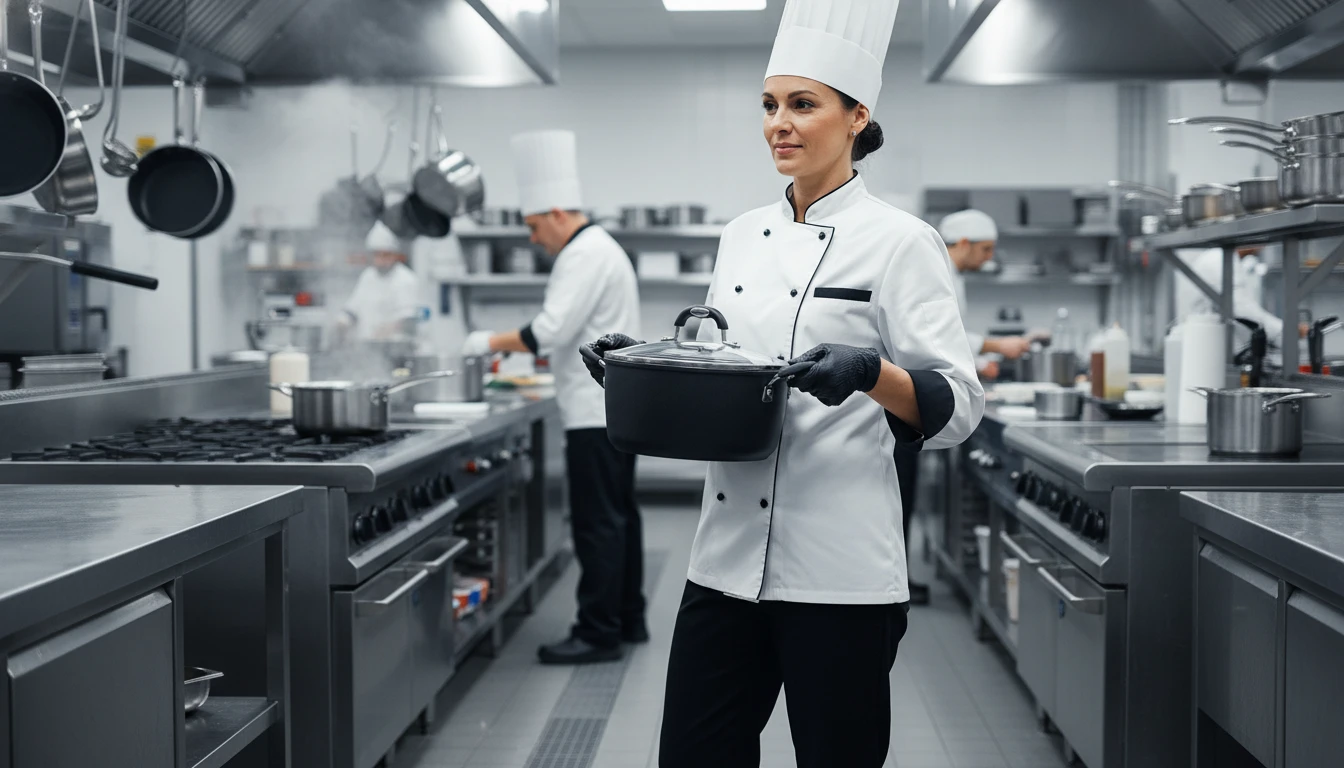 Panela de cobre para cozinha gourmet com revestimento seguro e resistente