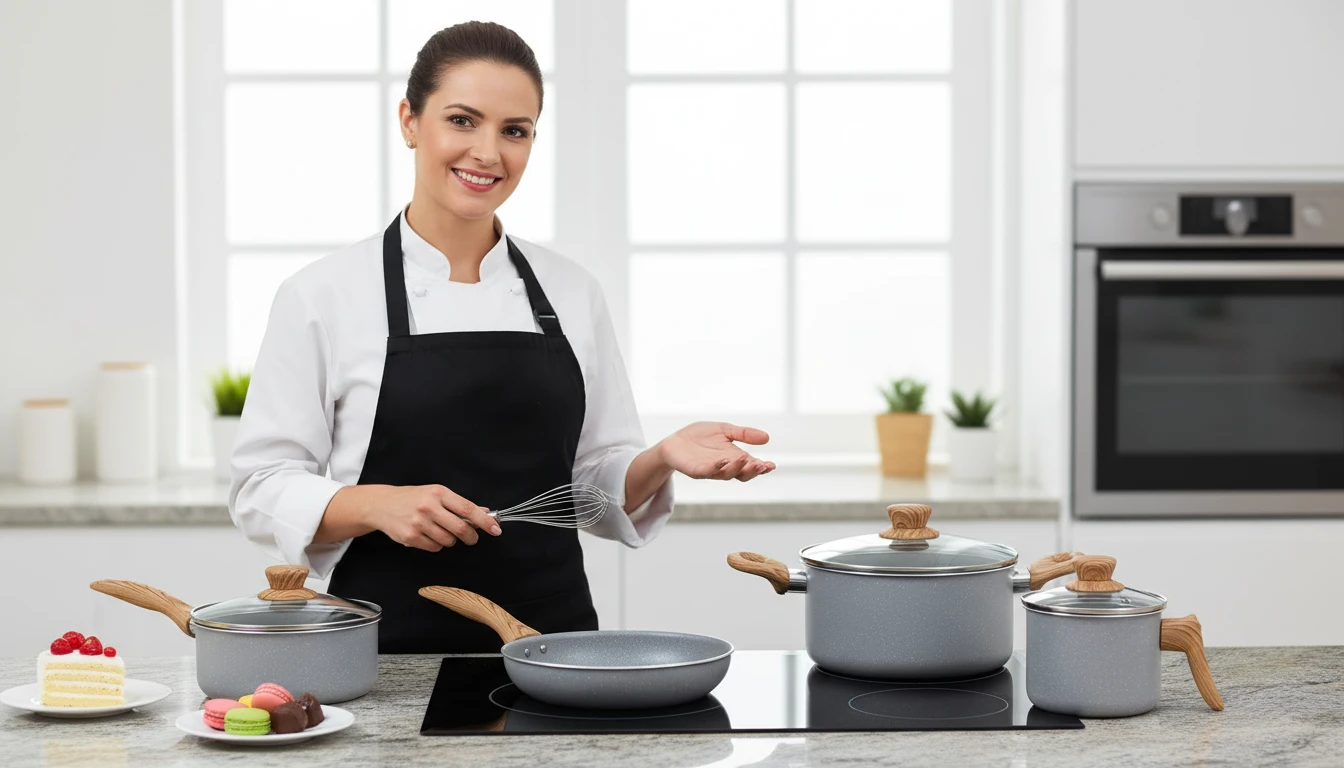 Panelas compactas empilháveis para organização